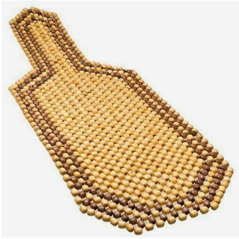 Znee Smart Wooden Bead Seating Pad For Universal For Bike Universal For Bike(Car Seat Beige)