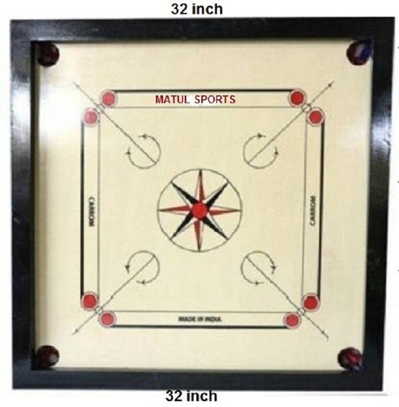 Matul Sports Carrom 32 inch With Ludo board Game 32 cm Carrom Board(Beige)