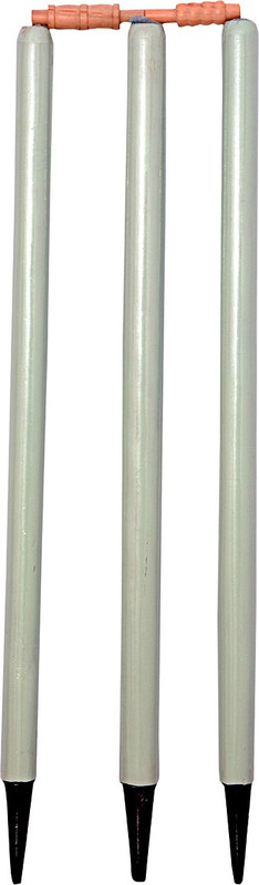 Nothing wooden cricket stumps(set of 3) with bails(Yellow, Black)