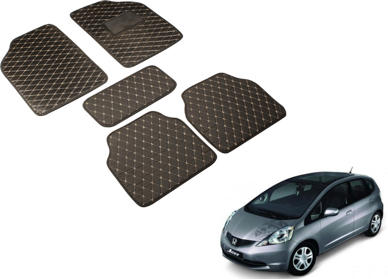 Auto Hub Leatherite Standard Mat For Honda Jazz(Black)