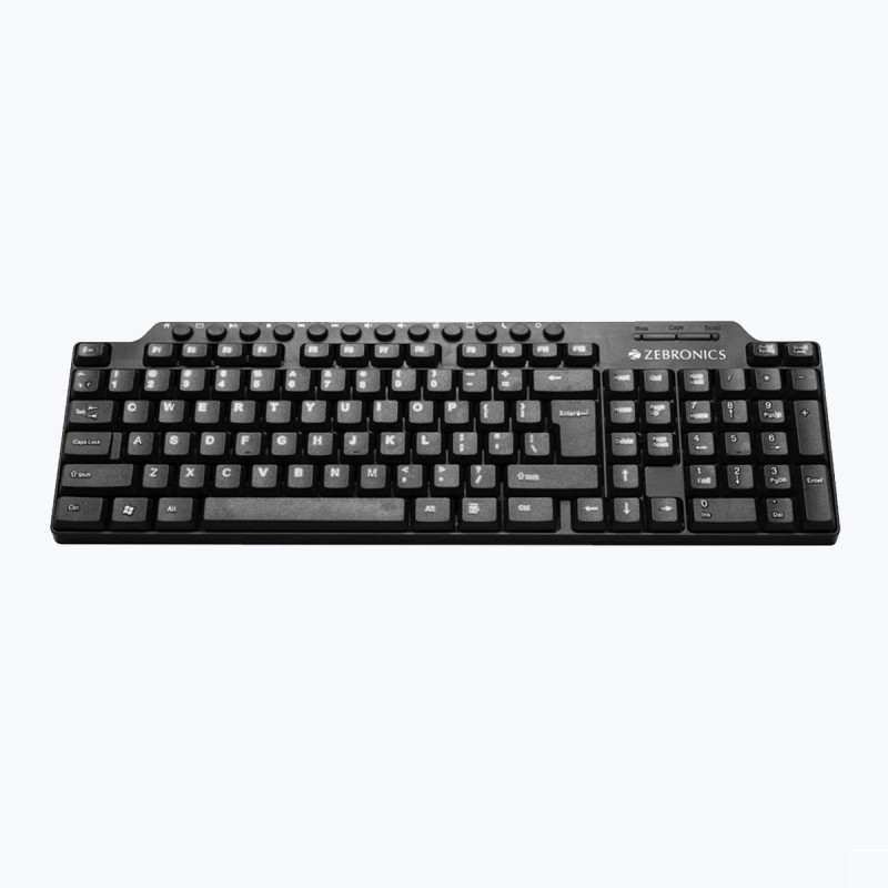 ZEBRONICS ZEB-KM-2100 Wired USB Desktop Keyboard(Black)
