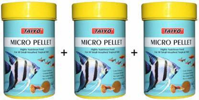 TAIYO Taiyo Micro Pellet (3x45g) 0.135 kg (3x0.05 kg) Dry New Born, Young, Adult Fish Food Sea Food 0.135 kg (3x0.05 kg) Dry New Born, Young Fish Food