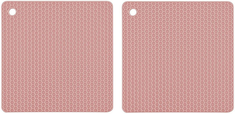 P-PLUS INTERNATIONAL Heat Resistant Table Placemats, Pink Pack of 2 Matte Trivet(Pack of 2)