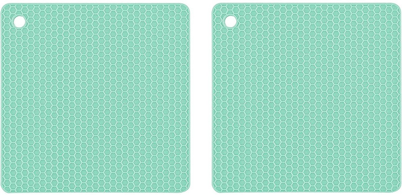 P-PLUS INTERNATIONAL Countertop Trivets, Green Set of 2 Matte Trivet(Pack of 2)