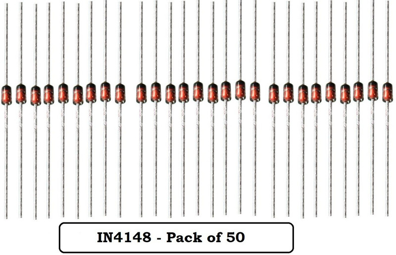 Republic 1N4148 Switching Diode Standard 75V 150mA Through Hole DO-35 (Pack of 50) Electronic Components Electronic Hobby Kit
