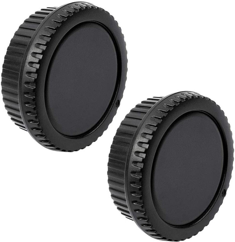 Schsteindar Camera Body Cap and Lens Rear Cap Cover Replacement Set for All Canon EOS EF Mount DSLR Cameras 6D Mark II 5D Mark IV EOS 200D 60D 80D 70D 5Ds R 5D Mark III 600D,2 Sets  Lens Cap(Black, 58 mm)