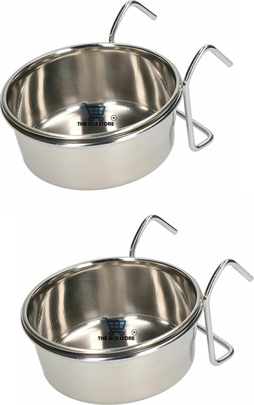 THE DDS STORE ROUND Steel Pet Bowl(200 ml Steel)