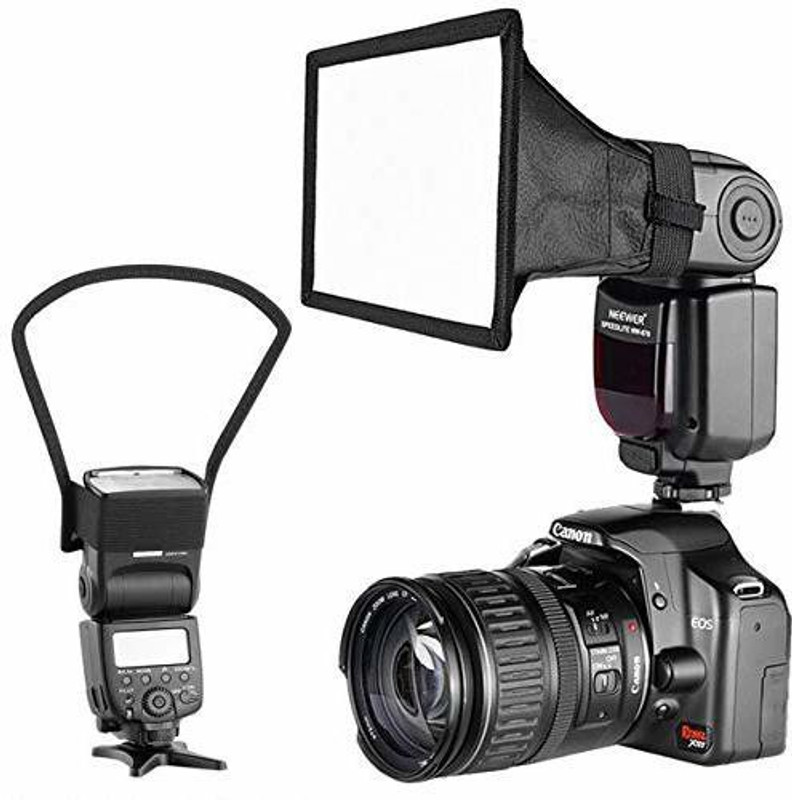 MILLETS Camera Speedlite Flash Softbox and Reflector Diffuser Kit for DSLR Cameras Flashes Camera Diffuser(White)