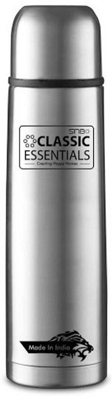 oneexport Double Wall Insulated Stainless Steel Hot & Cold Vacuum Flask Bottle 500 ml Steel Bottle(Pack of 1, Blue, Silver)
