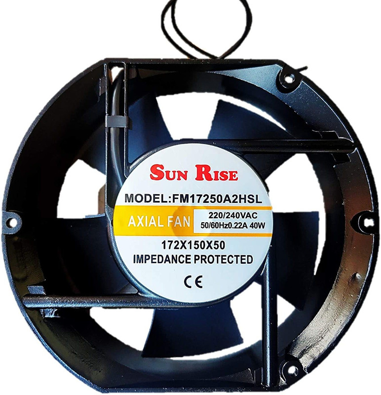 Jagdish Refrigeration Exhaust Fan A2 W (6" x 6" inch) Round Exhaust Fan (17x17x5 cm) 10 mm Exhaust Fan(Black)