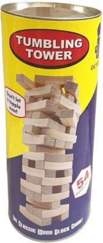 Toykit Tumbling Tower 54 Wooden Pieces Stacking Tower(Brown)
