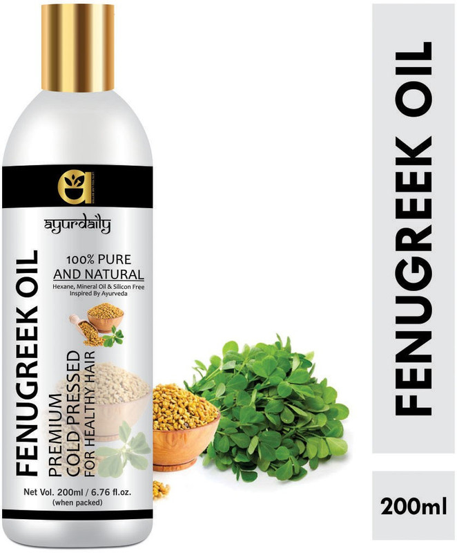 Ayurdaily Premium Fenugreek oil - Cold Pressed & Unrefined Hair Oil(200 ml)
