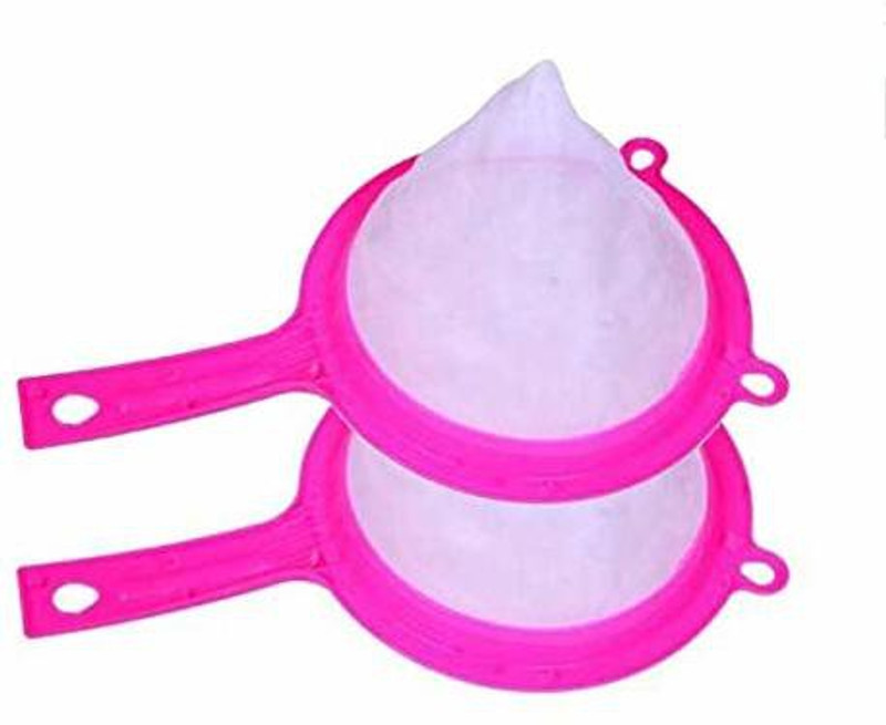 PENWELL Net Milk Water Strainer Garani Plastic Filter Mesh Nylon Milkcan Fitted Collapsible Strainer(Multicolor Pack of 2)