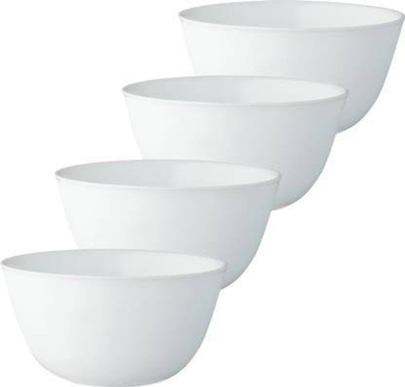 Larah by Borosil Opalware Mixing Bowl(Pack of 4, White)