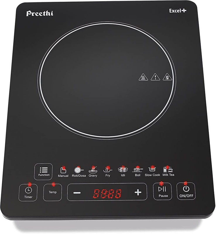 Preethi IC117 Induction Cooktop (Black, Touch Panel)