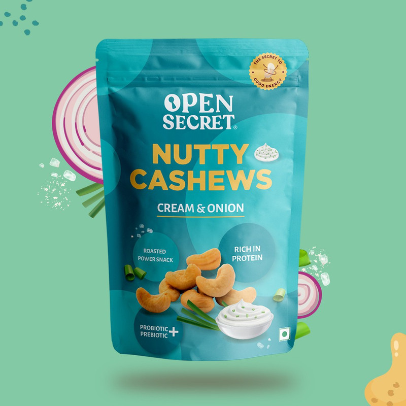 OPEN SECRET Nutty Cashew | Cream and Onion Flavor Cashews(135...