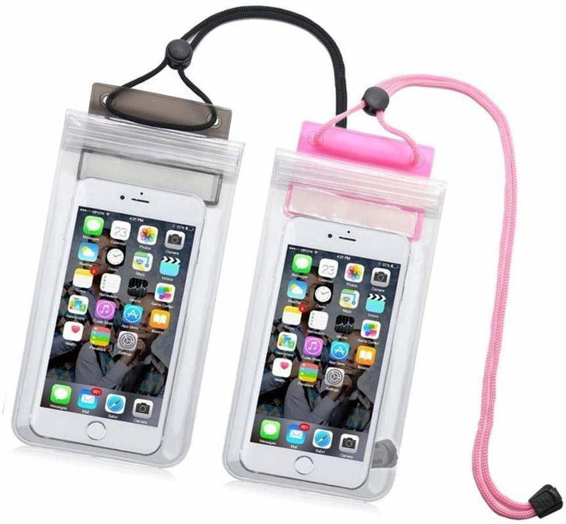 Nivyana Pouch for Mobile Waterproof Case (Pack 2) Pouch for Swimming,Hiking,water Photography(Multicolor, Waterproof, Silicon, Pack of: 2)