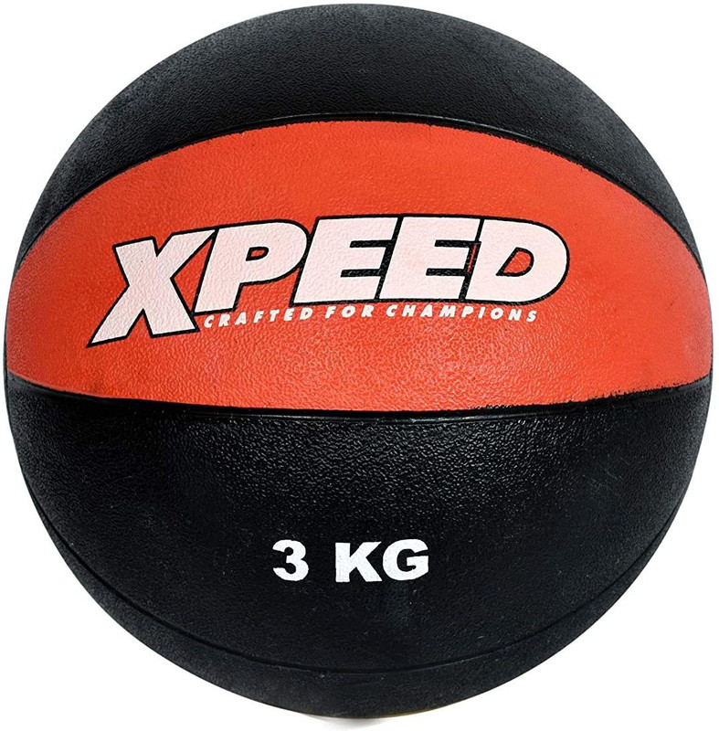 XpeeD Rubber Medicine Ball Workout Ball Home Fitness Ball Crossfit Functional Training Medicine Ball(Weight:  2 kg, Multicolor)