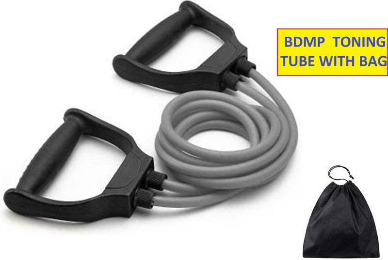 BDMP Double Toning Tube Unbackable Heavy Quality Exercise Band for Workout, Home Gym Aerobic Band(Multicolor, Pack of 1)