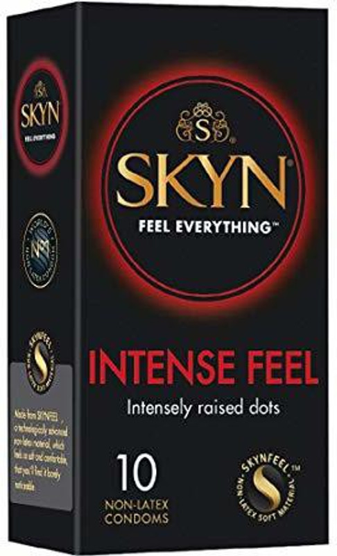 SKYN Intense Feel Non Latex Condoms Pack of 10 Condom(10 Sheets)