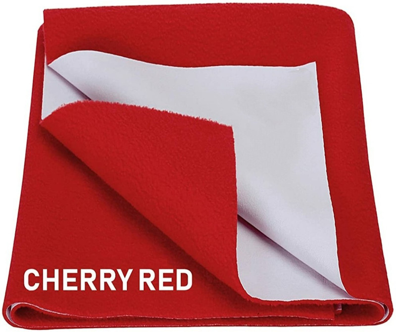 FILLYRUN Cotton Baby Bed Protecting Mat(CHERRY RED, Pack of 2, Small)