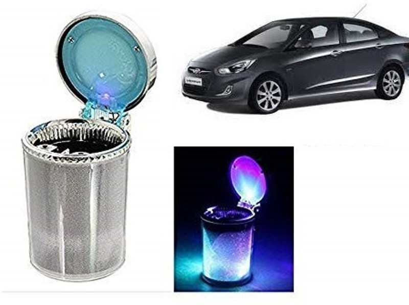Autovea Hyundai Verna (2006-2009) Silver Plastic Ashtray(Pack of 1)