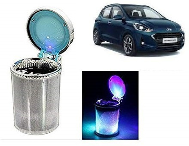 Autovea Hyundai Grand i10 Silver Plastic Ashtray(Pack of 1)