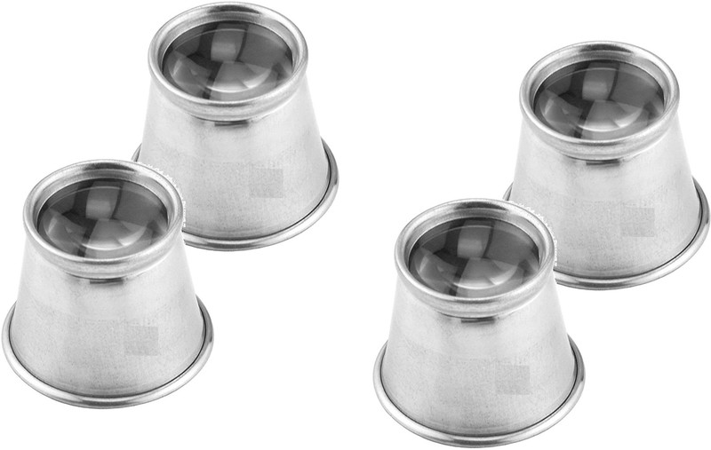 Ekon Set of 4 Hands-Free Eye Loupe Lens for Jeweler Design Watchmaker Magnifying Glass Pocket Sized Portable Lens Watch Repair, Diamond & Gemstone Grading, Reading Simple Loupe(Surgical, Hygiene)