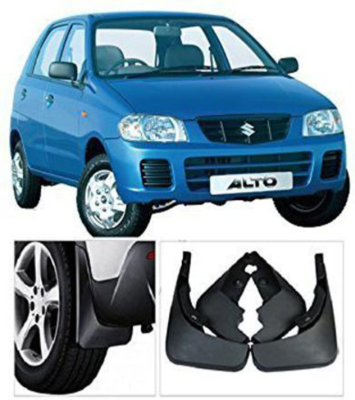 Smstrader Rear Mud Guard, Front Mud Guard For Maruti Alto NA(Black)
