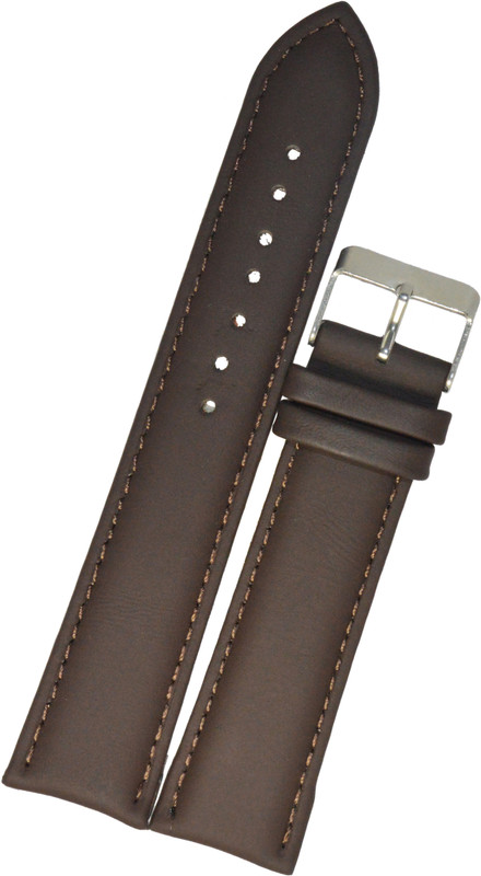 SURU Plain Padded Ogive Tip T89 22 mm Genuine Leather Watch Strap(Brown)