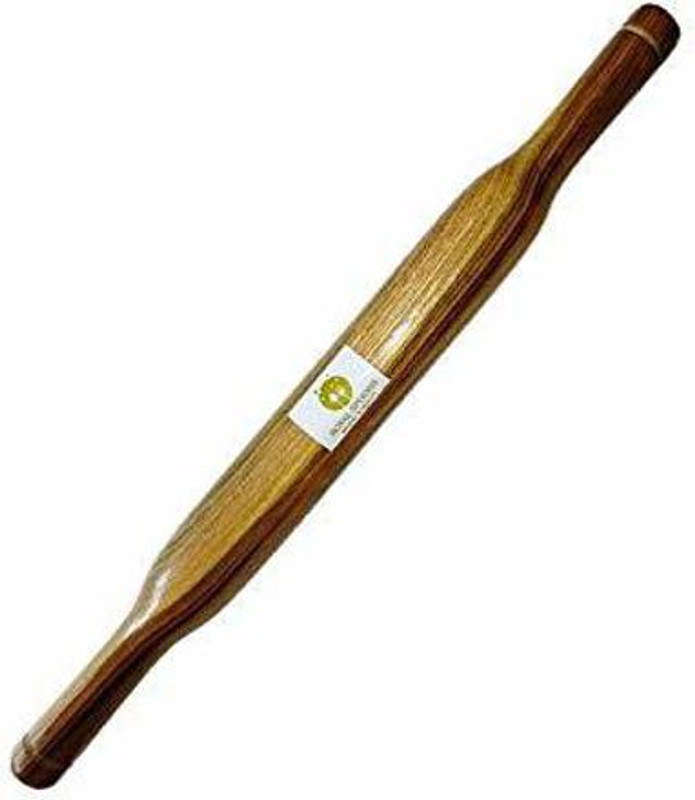 ROYAL SPOONS Wooden Ghati style belan Teak wood rolling pin for making rotis chapatis-pack of 1 piece Rolling Pin(Brown, Pack of 1)