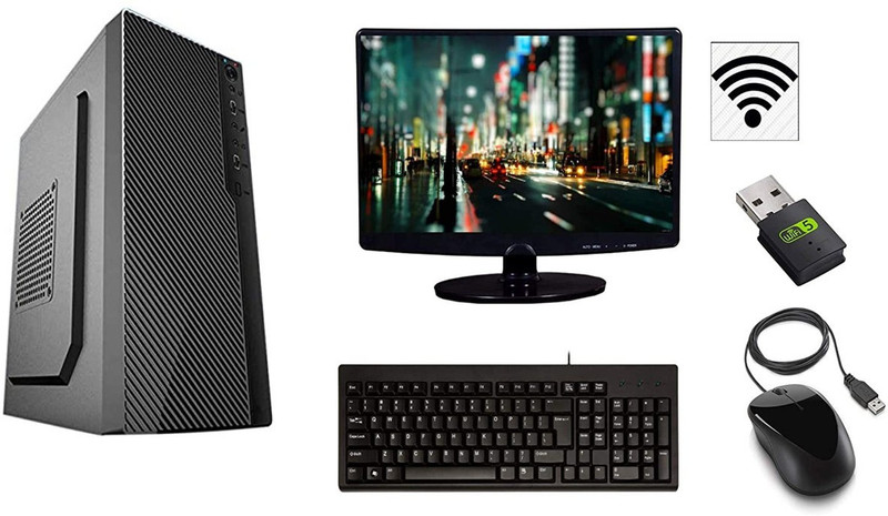 TECH- Assemblers Intel Core 2 Duo (4 GB DDR2/1 TB/Windows 7 Ultimate/15.1 Inch Screen/Assembled Economical Desktop Computer)(Black)