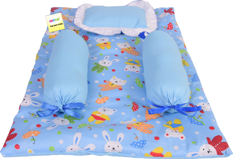 Kwitchy New Born Baby 4Piece Bedding Set(Blue)