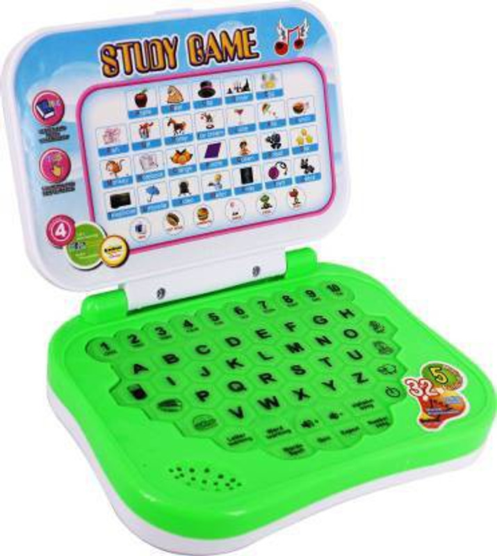 mehtab Study Game Toy laptop With Music And Alphabet Sound And Lights for Kids | Educational Mini Laptops | Learning Small Computer Gaming Toys | Best Gift For boys girls Toddler kid(Multicolor)