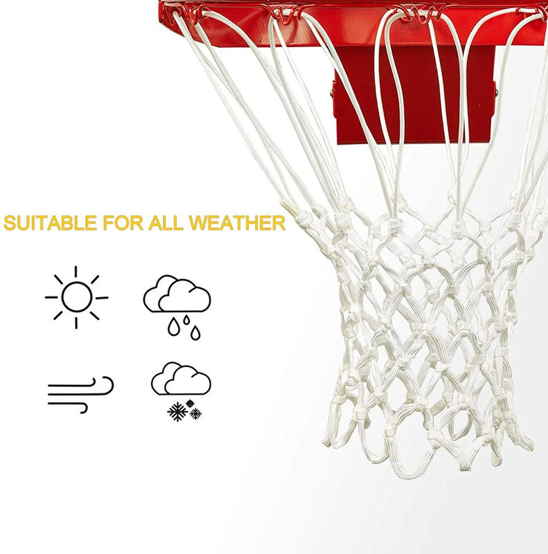 GymShark Nylon Basketball Ring with Net and Screw (Colour of The Net: Assorted, Size 6) Basketball Ring(6 Basketball Size With Net)