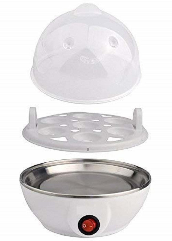TRENDBUY Egg Cooker Boiler Machine,Electric Egg Maker with Measuring Cup, 7 Capacity Automatic Shut Off Egg Poacher for Steaming, Cooking, Boiling and Frying Egg Cooker(7 Eggs)