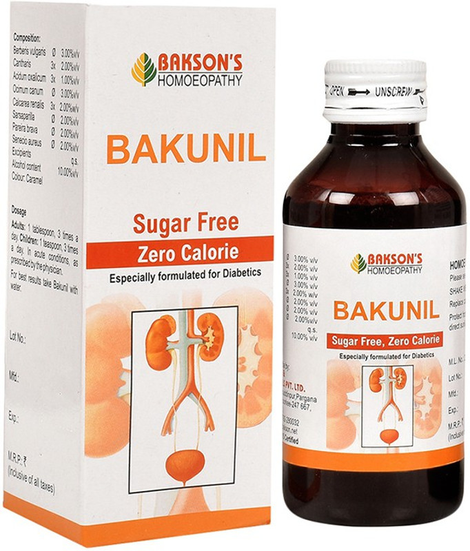 Bakson's Homoeopathy Bakunil (Sugar Free) Syrup(450 ml)