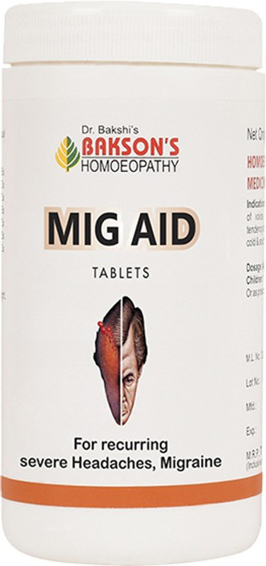 Bakson's Homoeopathy Mig Aid Tablets(200 Units)