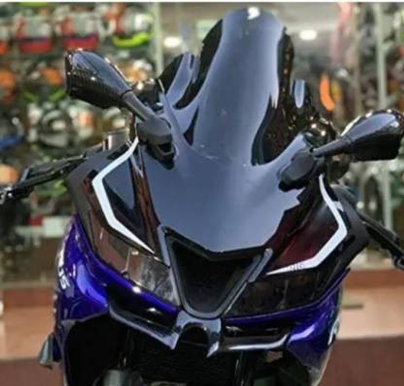 Santech Double Bubble Visor for R15 V3 Bike Fairing Kit-0 Bike Headlight Visor