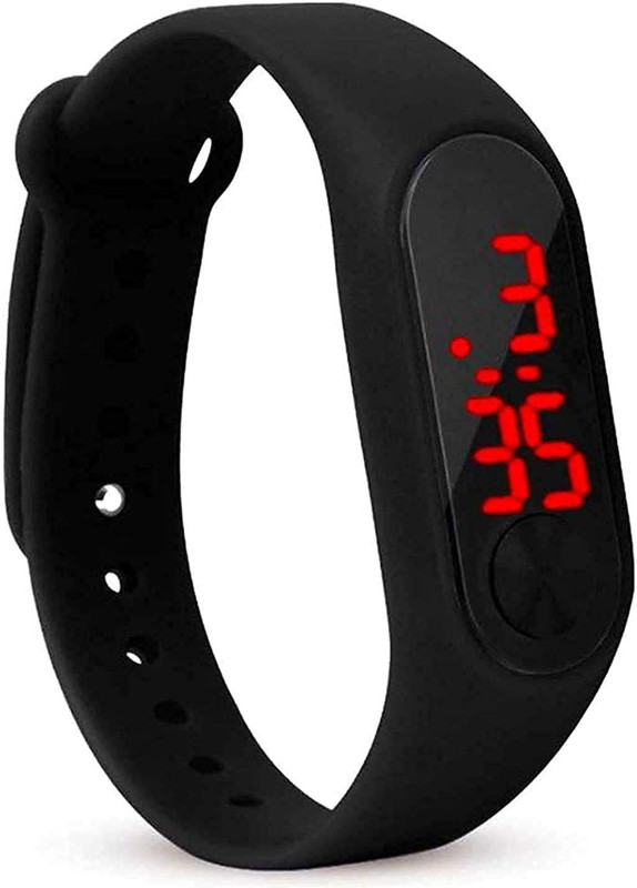 Tron led Watch for Boys Girls(Black Strap, Size : FREE)