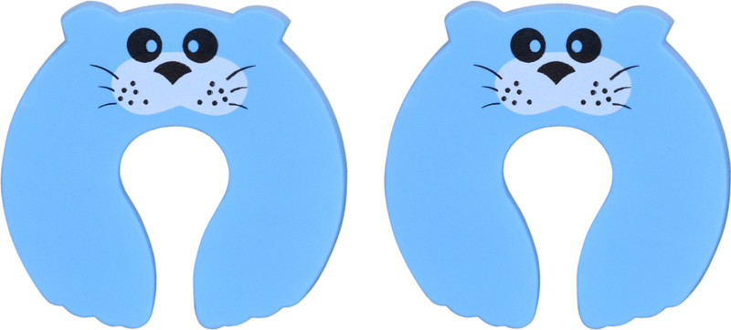 The Little Lookers 2 Pc Multipurpose Finger Door/Closet Protector/Safety Finger Pinch/Guard/Stopper, Accidental Door Lock Protection for Kids/Babies/Children (Polar Bear, Pack of 2)(Multicolor)