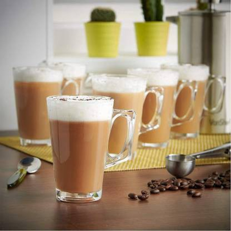 VERPHX Pack of 6 Glass Pack of 6 Glass Crystal Tea and Coffee Mug Small Tea Cups, 135 ml(Clear, Cup Set)