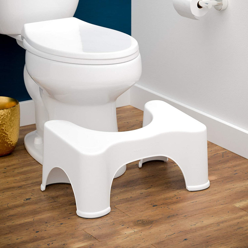 Onprix Toilet Step Stool - for Western Toilet Portable Comfortable Sturdy Foot Step for Potty Training Kids Adults White Big Size Potty Seat(White)