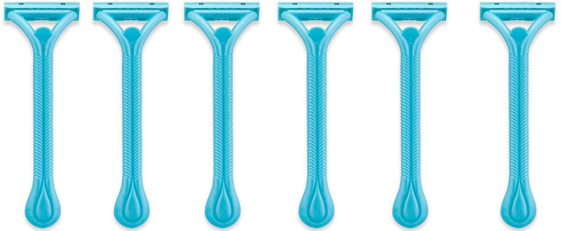 Nyamah sales Shaving Razor Travel Body Hair Removal Use and Throw Razor for Leg , Hand, Underarms and Bikini Multicolor(Pack of 6)