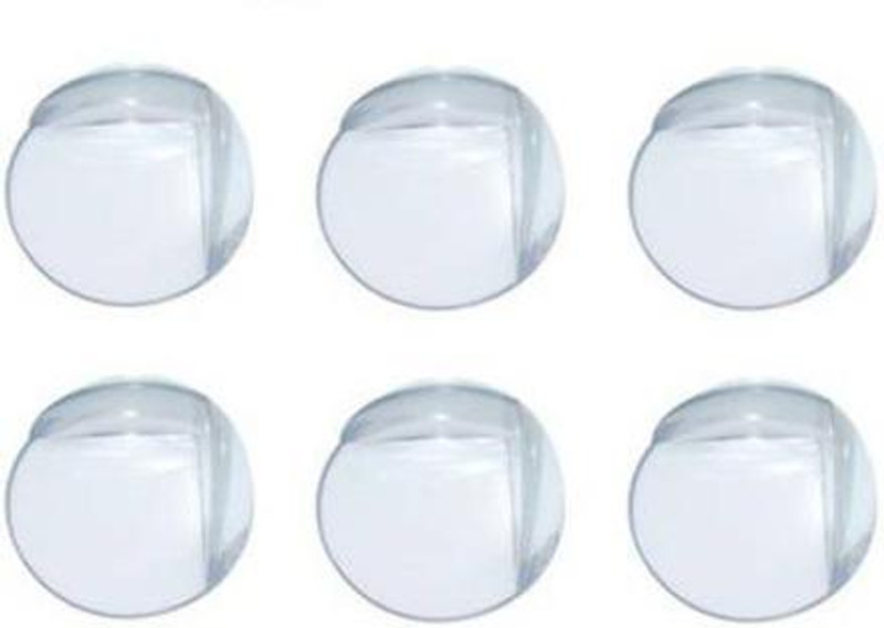 QUICKSHOP Baby safety proofing Silicon Corner & edge guard protector for furniture I Used on glass tabletop, wall ( Pack of 6 Corners)(Transparent)