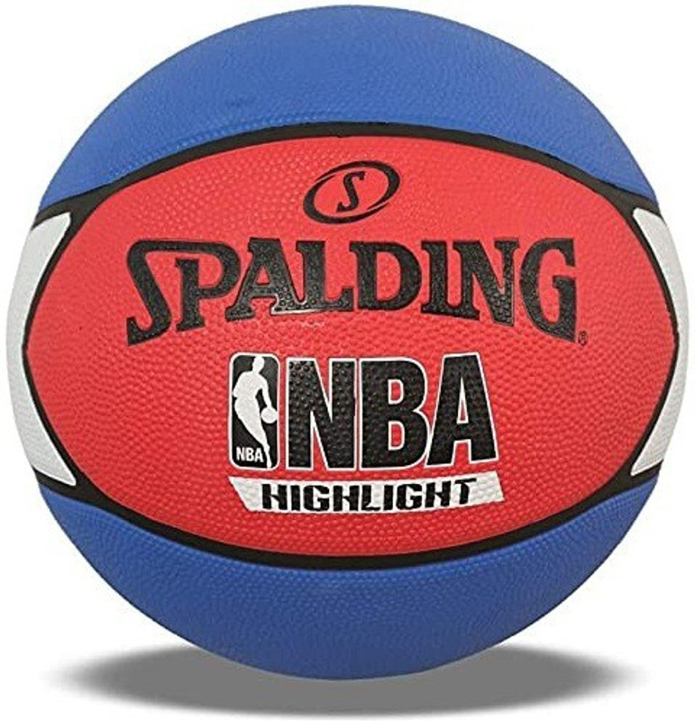 SPALDING Basketball Highlight Basketball NBA Basketball Size 7 Basketball With Air Pump Basketball - Size: 7(Standard, Pack of 1)