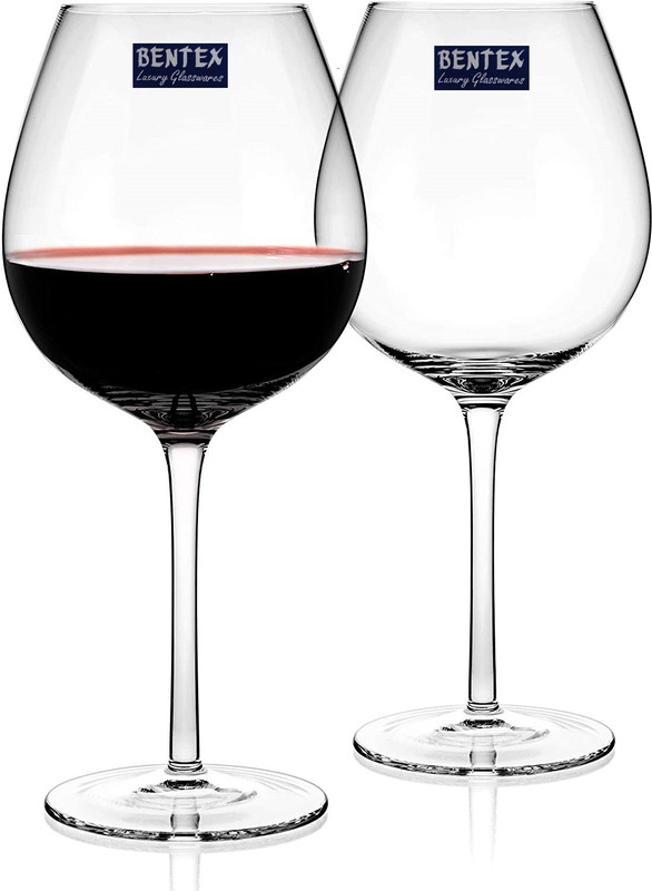 Bentex (Pack of 2) {"wine":[{"position":23,"length":4}]} Glass Set Wine Glass(660 ml, Glass, Clear)