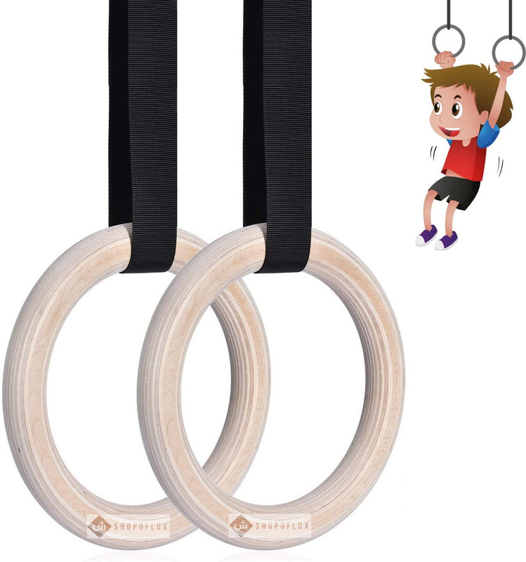 Shopoflux Gymnastics Rings for Kids | Kids Gym Play Set | Gymnastic Toys for Boys and Girls Fitness Accessory Kit Kit
