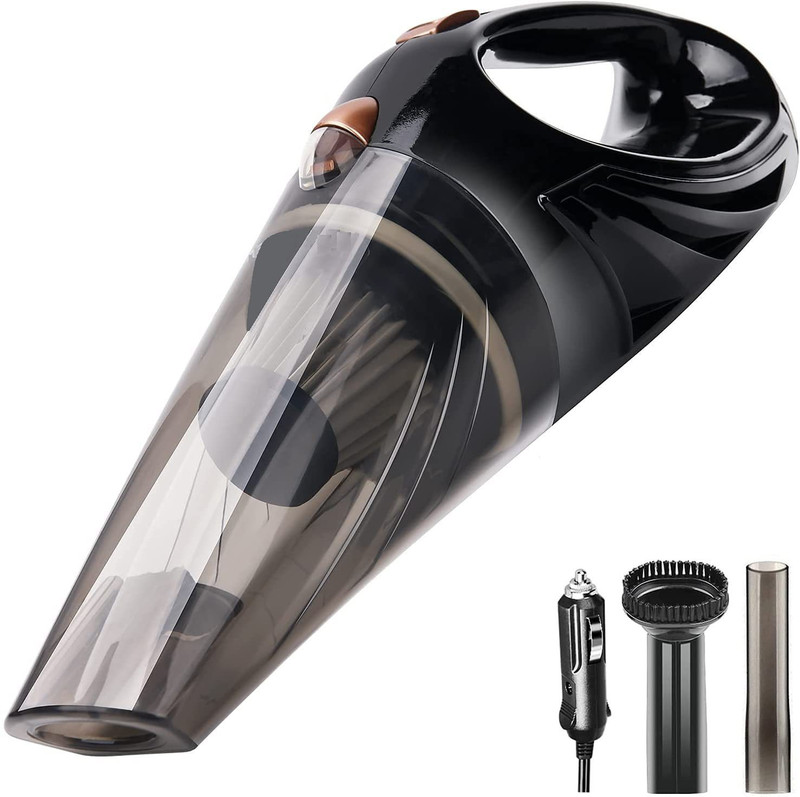 LUKZER Vacuum Cleaner with Device Portable and High Power Plastic 12V Stronger Suction for All Types Wet and Dry Dust Cleaner Handheld Car Accessories Car Vacuum Cleaner(Black)
