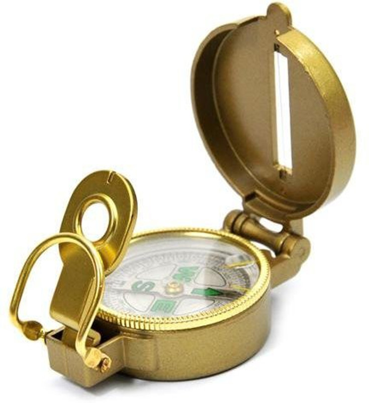 Ratehalf BRASS Finish MAGNETIC COMPASS with cover Compass(Gold)